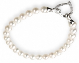 MIRAMAR HEART Pearl Bracelet 8 mm - kopija