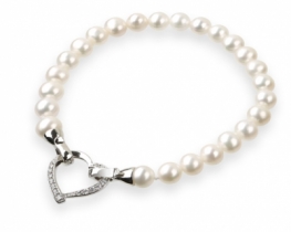 MIRAMAR HEART Pearl Bracelet 8 mm