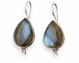 Silver Earrings BLUE GLEAM – Labradorite