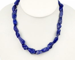 Ogrlica lapis lazuli Blue Marine 12 x 20 mm