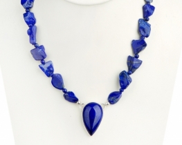 Ogrlica LAPIS LAZULI 20 x 32 mm