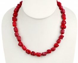 Coral Necklace 10 x 15 mm NATUR