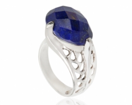 Srebrn prstan lapis SERPENTI