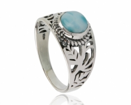 Larimar Ring Art Nouveau Vintage