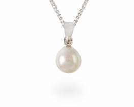 Pearl Pendant Snow White 6 - 8 mm