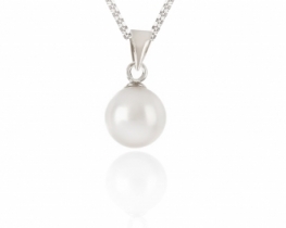 Pearl Pendant Snow White 6 - 8 mm