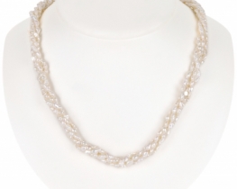 Pearl Necklace Natural Pearls 3 x 4 mm
