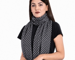 Wool Scarf VERONA - Grey & White
