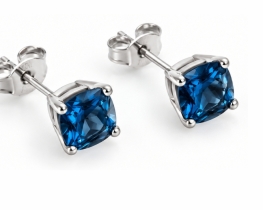 Srebrni uhani London Blue Topaz – Nokturno
