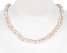 Pearl Necklace Natural Pearls 3 x 4 mm