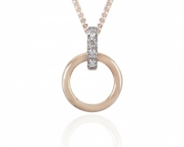 Gold Pendant with Diamonds Dual