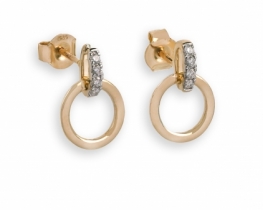 Gold Earrings with Diamonds Dual