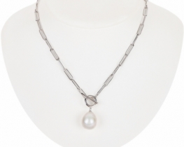 Silver Chain with Freshwater Pearl AVA
