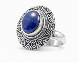 Srebrn prstan Lapis lazuli ARIANA