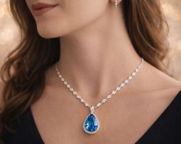 Modri topaz ogrlica Amelisse