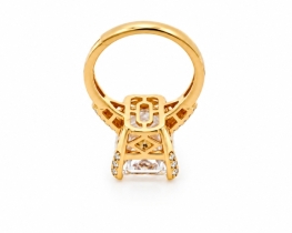 Rock Crystal Gold Vermeil Ring