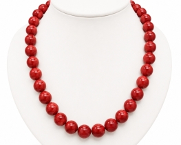 Ogrlica Corallo Rosso 15 mm