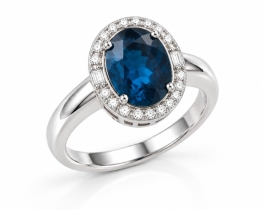 Srebrn prstan London Blue Topaz Blue Étoile