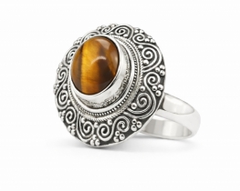 Srebrn prstan ARIANA Tigrovo oko