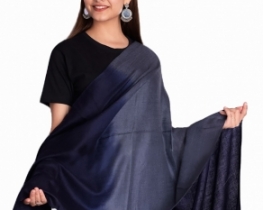 Modni šal Pašmina Cashmere Beauty Indigo Blue