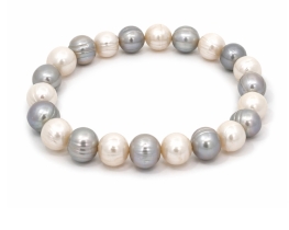 Biserna zapestnica AURELIA Srebrni dotik