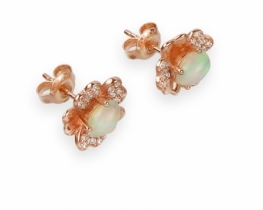 Opal Earrings Love Smile Pink