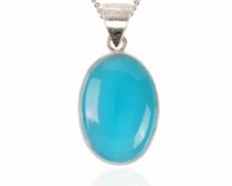 Srebrn obesek TURKIZ Blue Bird 24 x 32 mm