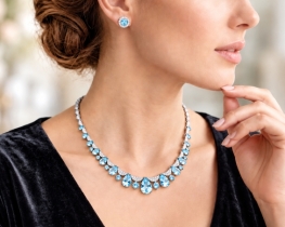 Ogrlica Modra mesečina – Sky Blue topaz