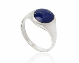 Silver Ring Lapis Lazuli Marine Blue