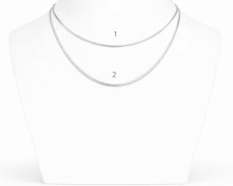 Srebrna verižica MINI KAČA 1,05 mm - 50 cm