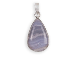 Obesek modri kalcedon solza Aqualis