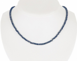 Modri safir ogrlica Luminus 3.2 mm – zlata in srebrna
