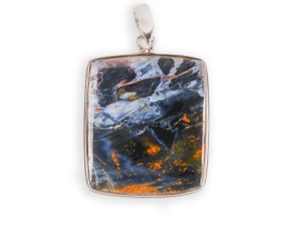 Srebrn obesek Petersit Nocturne