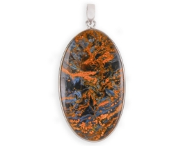 Srebrn obesek Petarsit Aura