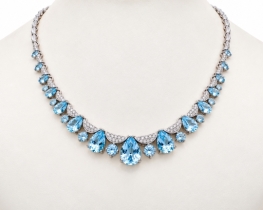 Ogrlica Modra mesečina – Sky Blue topaz