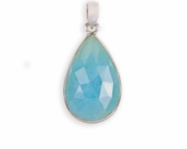 Akvamarin Srebrni obesek Azurra