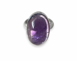 Silver Ring Amethyst Andros XL