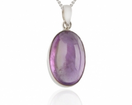 Amethyst Silver Pendant - more sizes