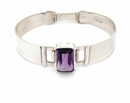 Silver Bracelet Amethyst Amadeus