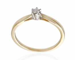 Diamond Ring AMOR - yellow or white gold