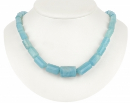 Aquamarine necklace Long Blue