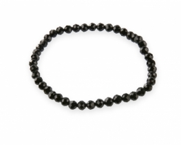 Black Spinel Elastic Bracelet 4 mm