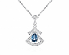 Ogrlica Modri topaz London Blue