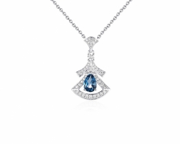 Ogrlica Modri topaz London Blue