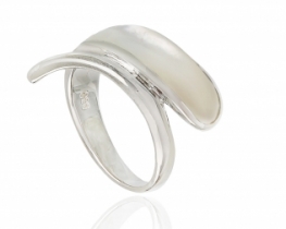 Silver Ring MOP Serpenti