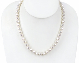 Pearl Necklace Akoya Sea Pearls 8 mm AAAA