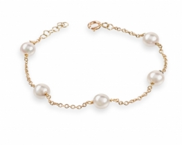 Gold Bracelet MIU Akoya Pearls 6,5 mm