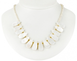 Necklace Oceania White Pearls & MOP