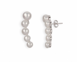 Silver Pearl Earrings Giulia 5 - 8 mm