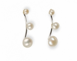 Silver Pearl Earrings Trinity